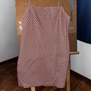 Levi’s Brown and Pink Checkered Fitted Dress